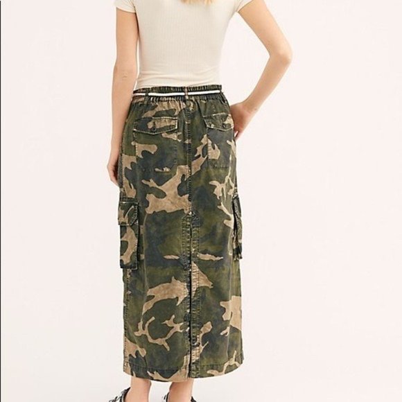 Free People Camouflage Maxi Skirt - Picture 2 of 15